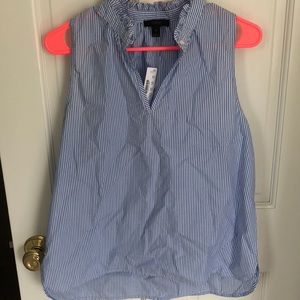 Jcrew ruffle neck tank